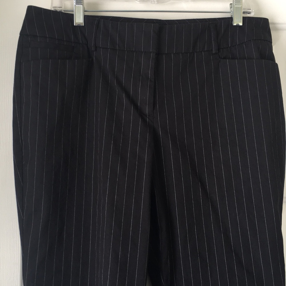 NY&C black pinstripe dress pant 12R